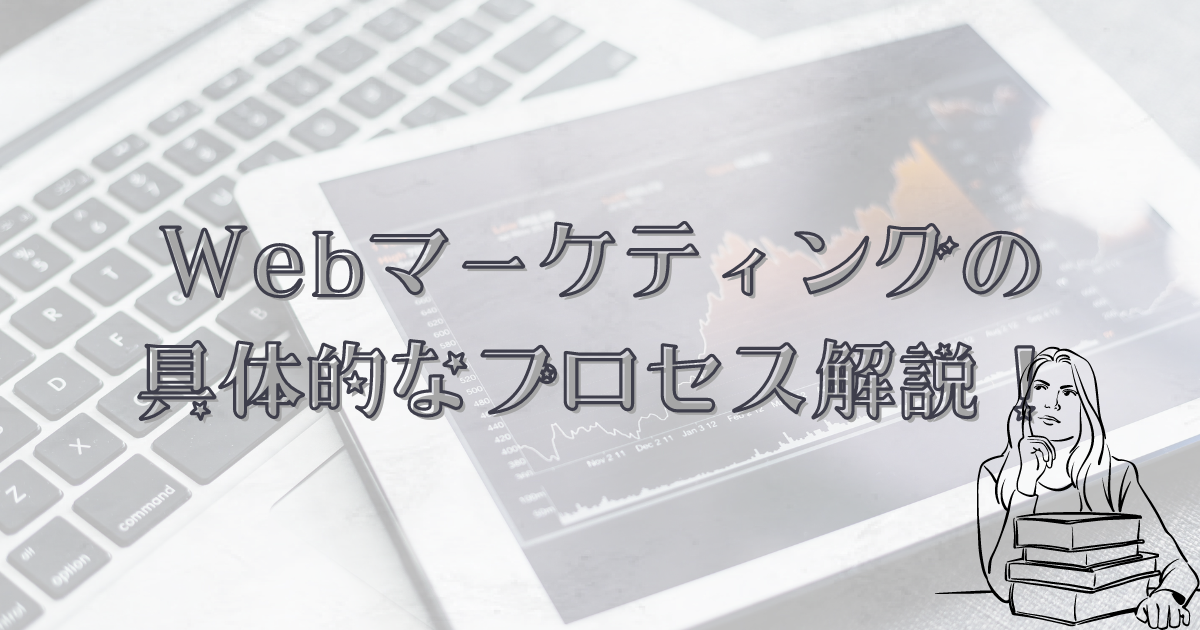 Webマーケティングの具体的なプロセスを解説しているブログのアイキャッチ画像